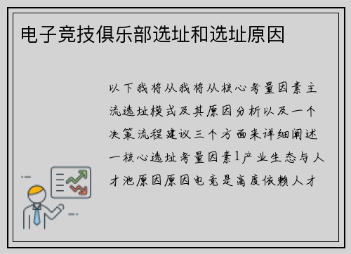 电子竞技俱乐部选址和选址原因